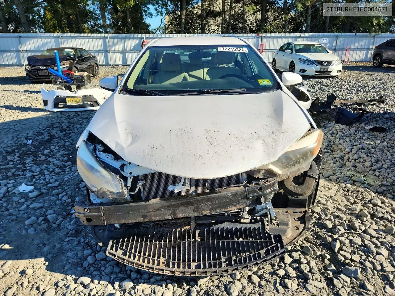 2014 TOYOTA COROLLA VIN 2T1BURHE1EC004671 — фото 5