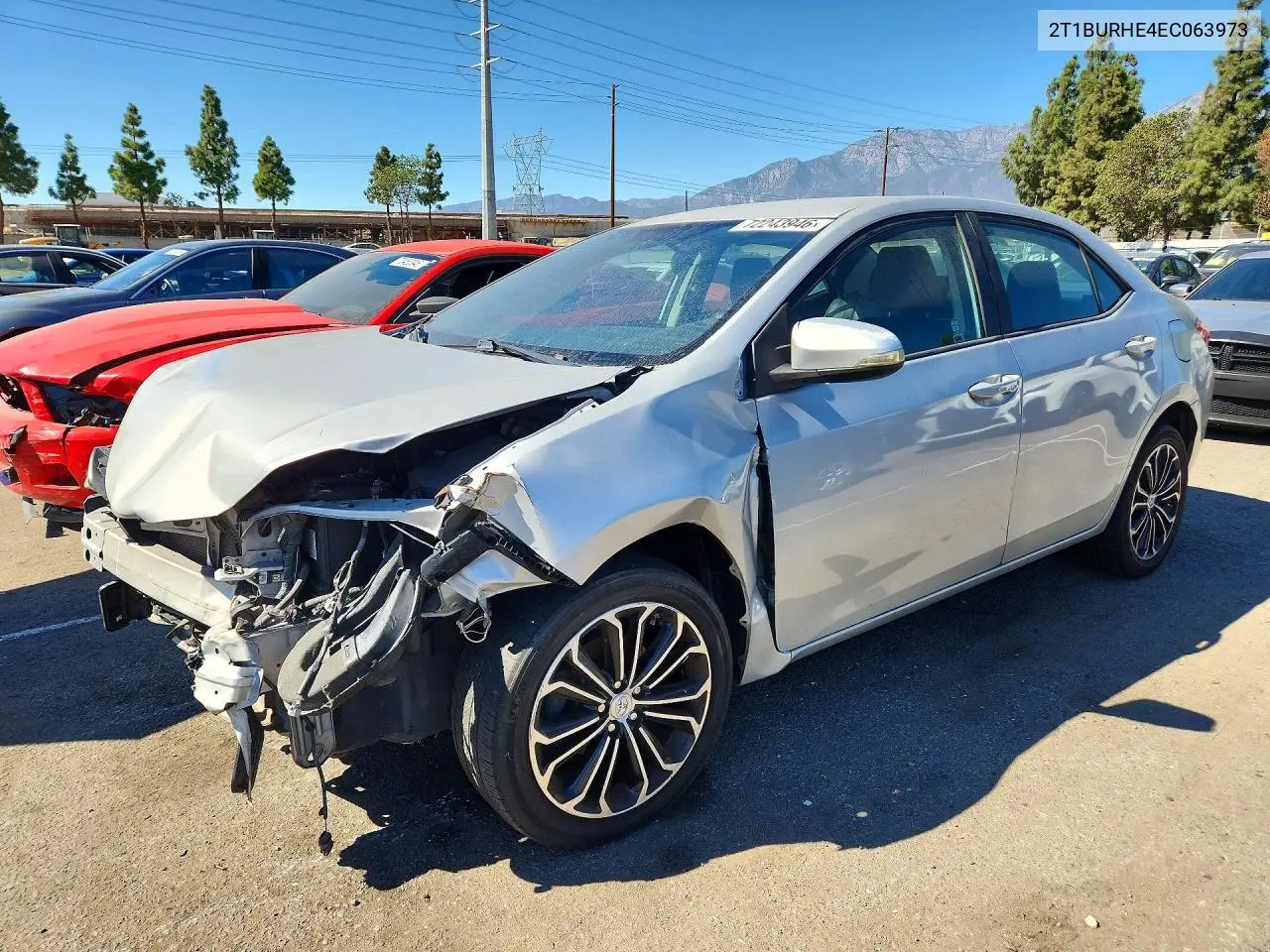 TOYOTA COROLLA 2014, VIN 2T1BURHE4EC063973