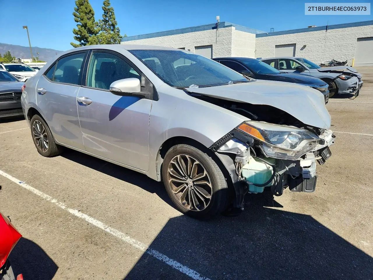 2014 TOYOTA COROLLA VIN 2T1BURHE4EC063973 — фото 4