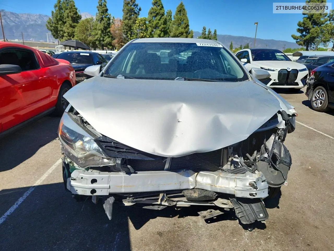 2014 TOYOTA COROLLA VIN 2T1BURHE4EC063973 — фото 5