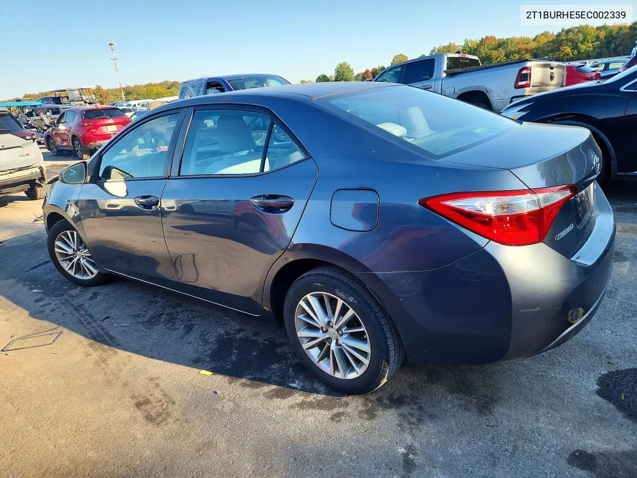 2014 TOYOTA COROLLA VIN 2T1BURHE5EC002339 — фото 2