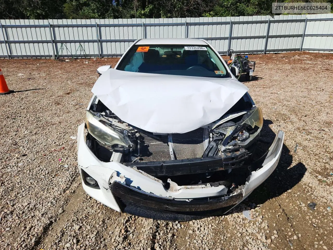 2014 TOYOTA COROLLA VIN 2T1BURHE6EC025404 — фото 5