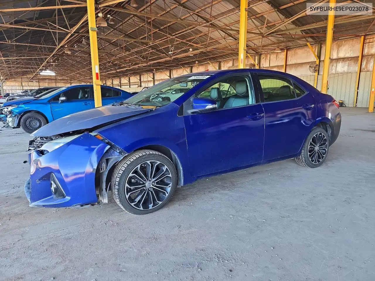 TOYOTA COROLLA 2014, VIN 5YFBURHE9EP023078