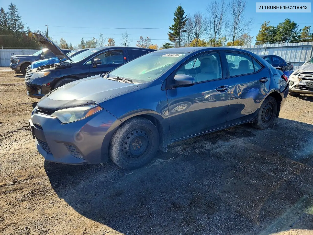 TOYOTA COROLLA 2014, VIN 2T1BURHE4EC218943