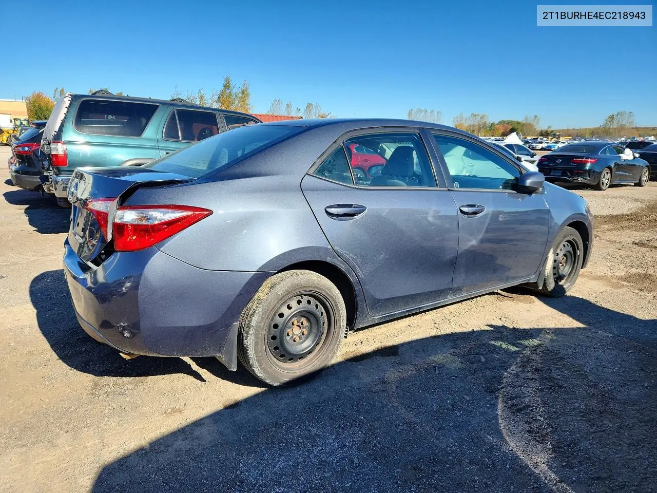 2014 TOYOTA COROLLA VIN 2T1BURHE4EC218943 — фото 3