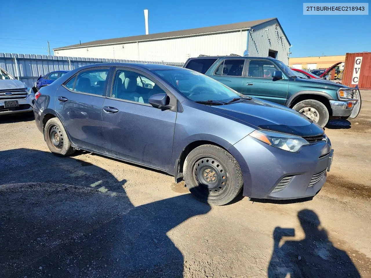 2014 TOYOTA COROLLA VIN 2T1BURHE4EC218943 — фото 4