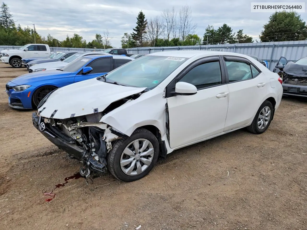 TOYOTA COROLLA 2015, VIN 2T1BURHE9FC264480