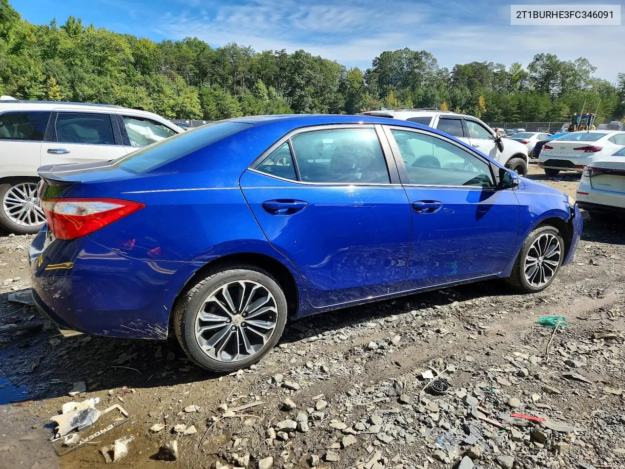 2015 TOYOTA COROLLA VIN 2T1BURHE3FC346091 — фото 3