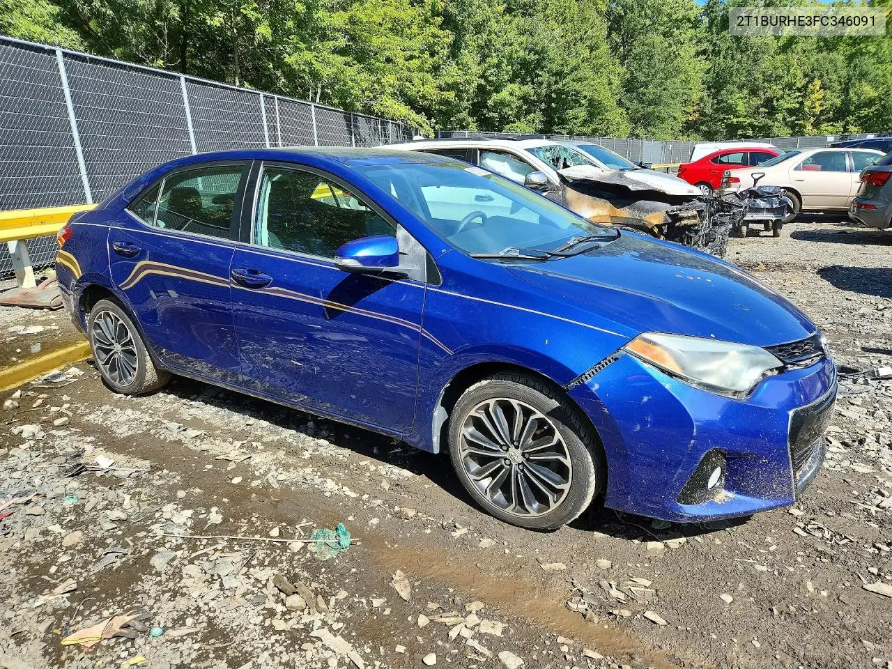 2015 TOYOTA COROLLA VIN 2T1BURHE3FC346091 — фото 4