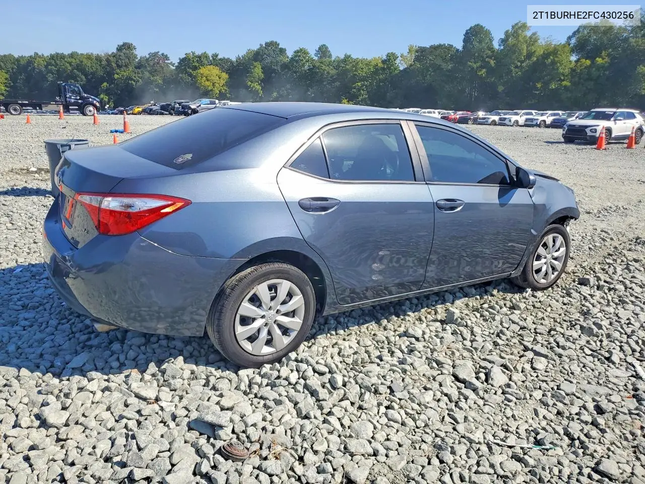2015 TOYOTA COROLLA VIN 2T1BURHE2FC430256 — фото 3