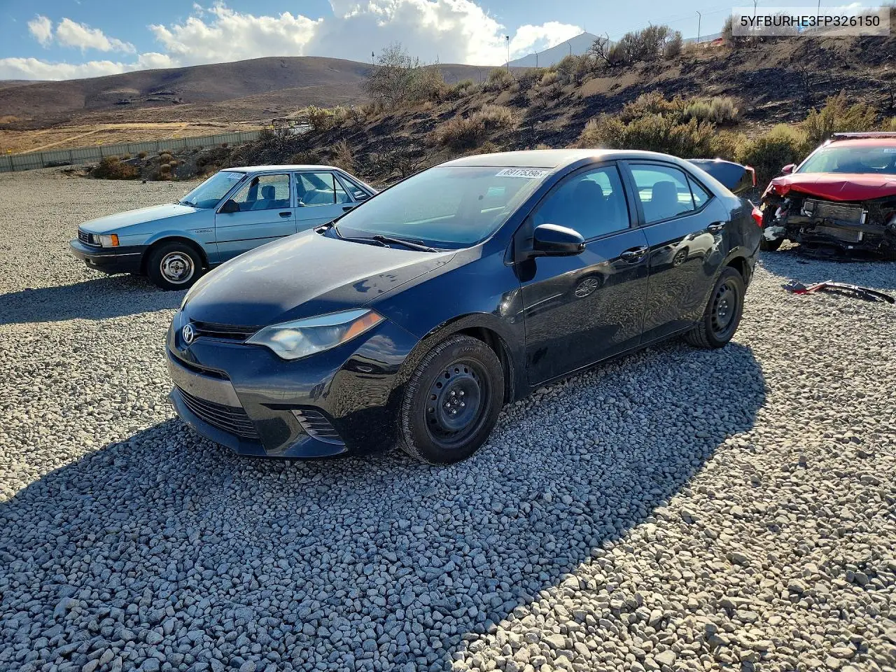 TOYOTA COROLLA 2015, VIN 5YFBURHE3FP326150