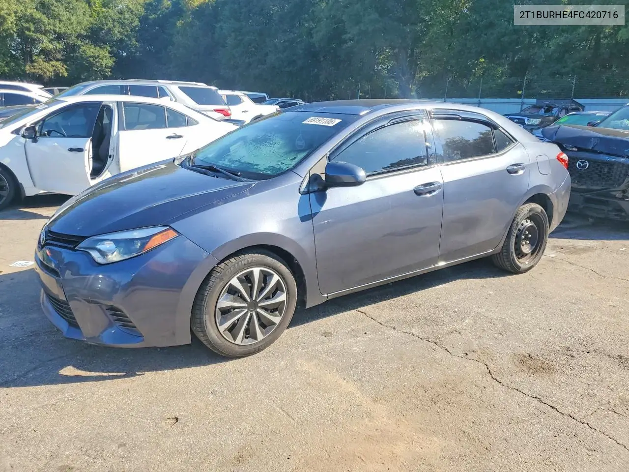 TOYOTA COROLLA 2015, VIN 2T1BURHE4FC420716