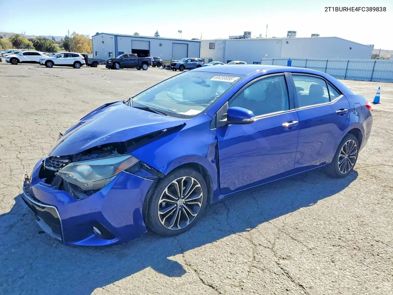 TOYOTA COROLLA 2015, VIN 2T1BURHE4FC389838