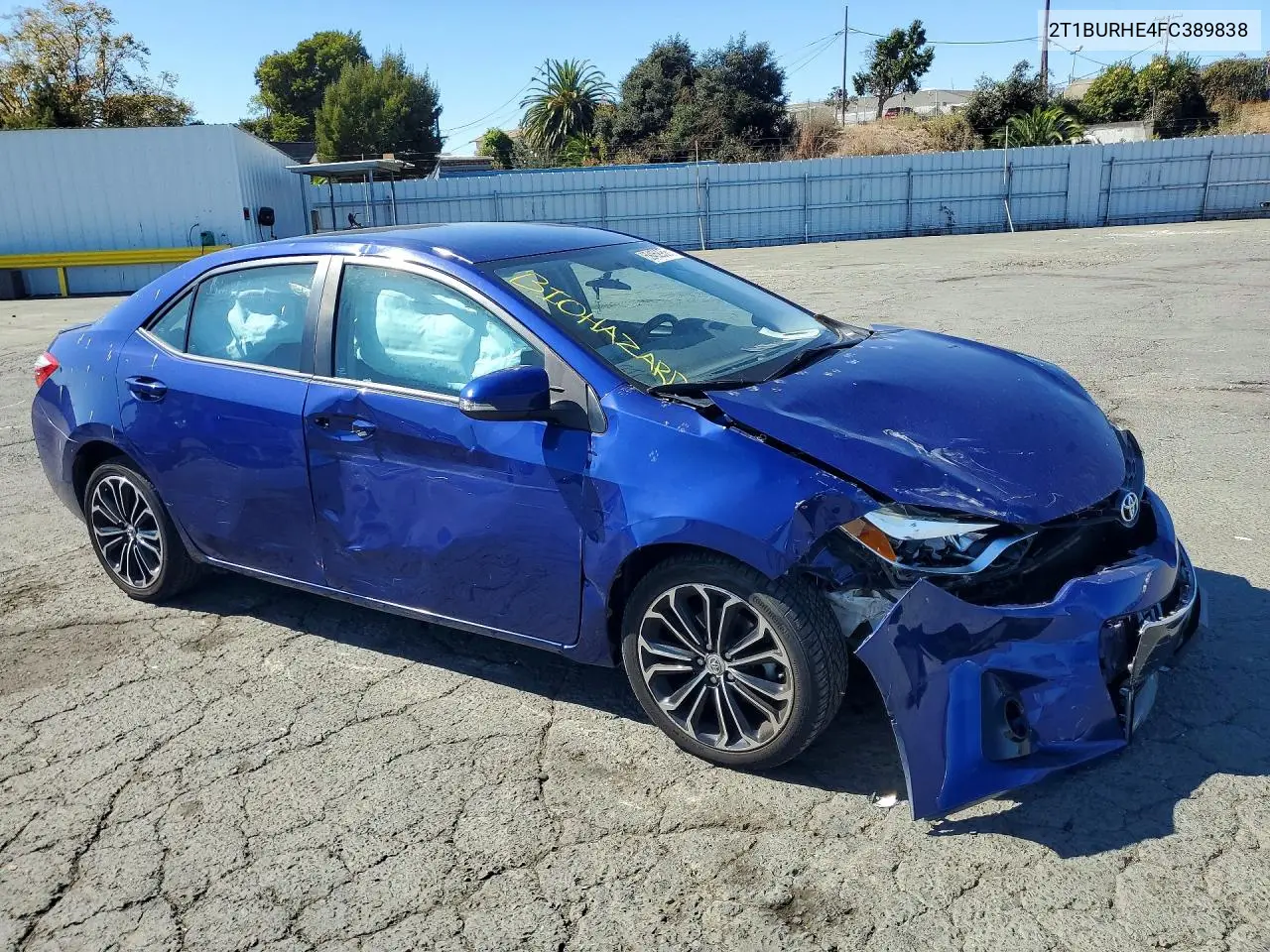 2015 TOYOTA COROLLA VIN 2T1BURHE4FC389838 — фото 4