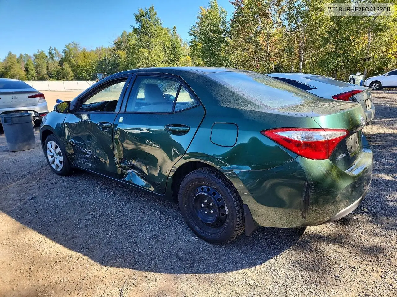 2015 TOYOTA COROLLA VIN 2T1BURHE7FC413260 — фото 2