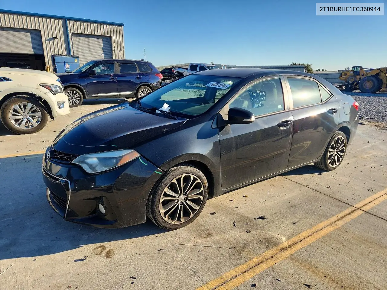 TOYOTA COROLLA 2015, VIN 2T1BURHE1FC360944