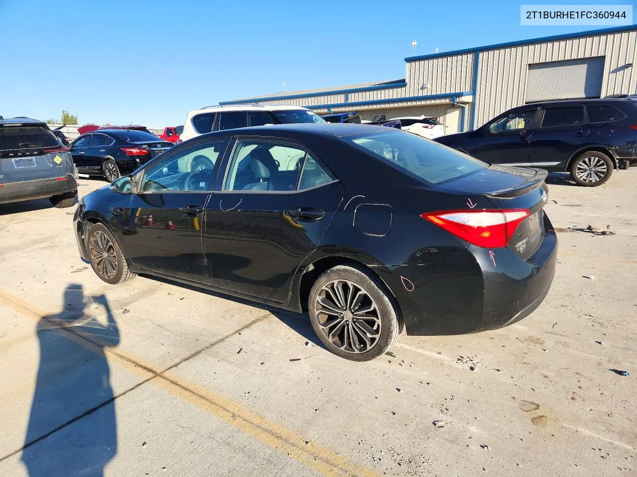 2015 TOYOTA COROLLA VIN 2T1BURHE1FC360944 — фото 2