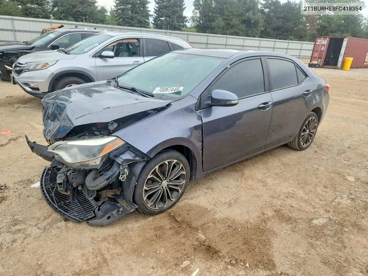TOYOTA COROLLA 2015, VIN 2T1BURHE8FC418354