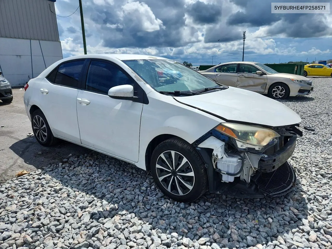 2015 TOYOTA COROLLA VIN 5YFBURHE4FP258571 — фото 4