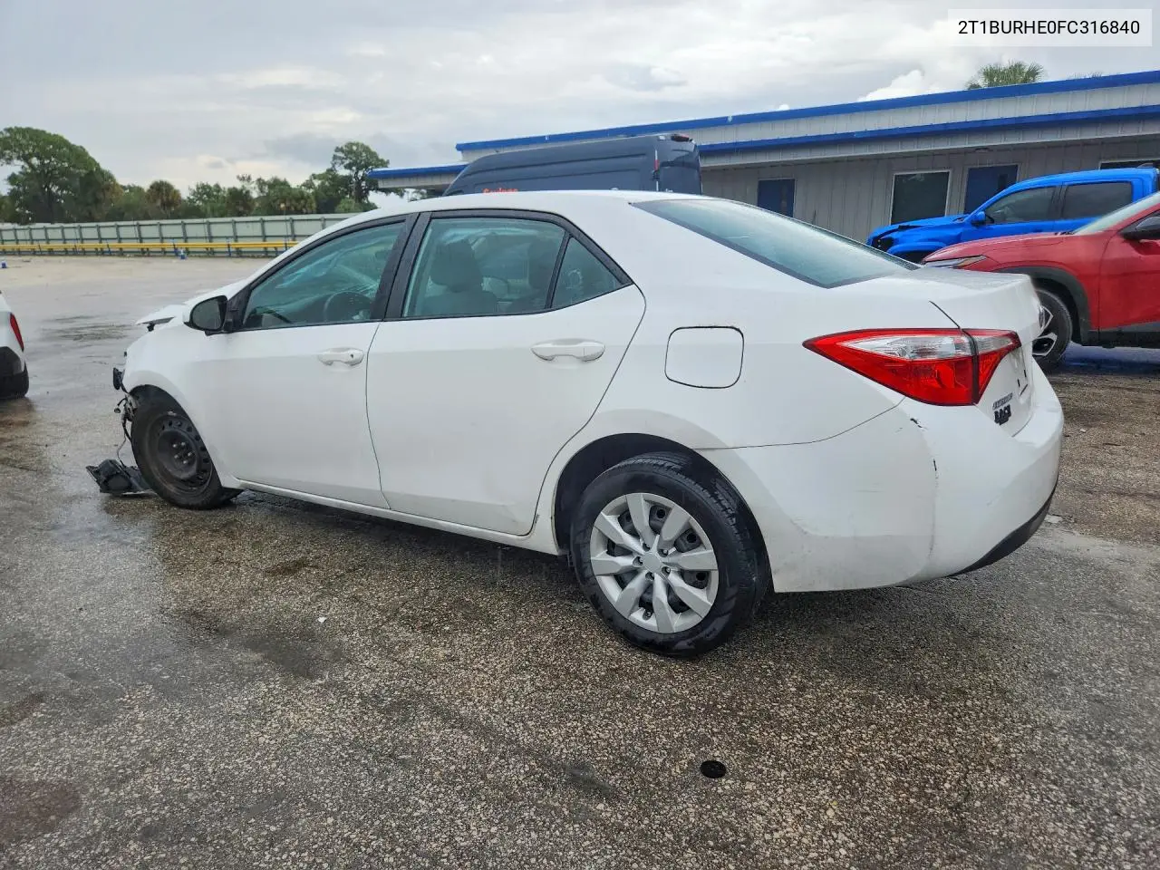 2015 TOYOTA COROLLA VIN 2T1BURHE0FC316840 — фото 2