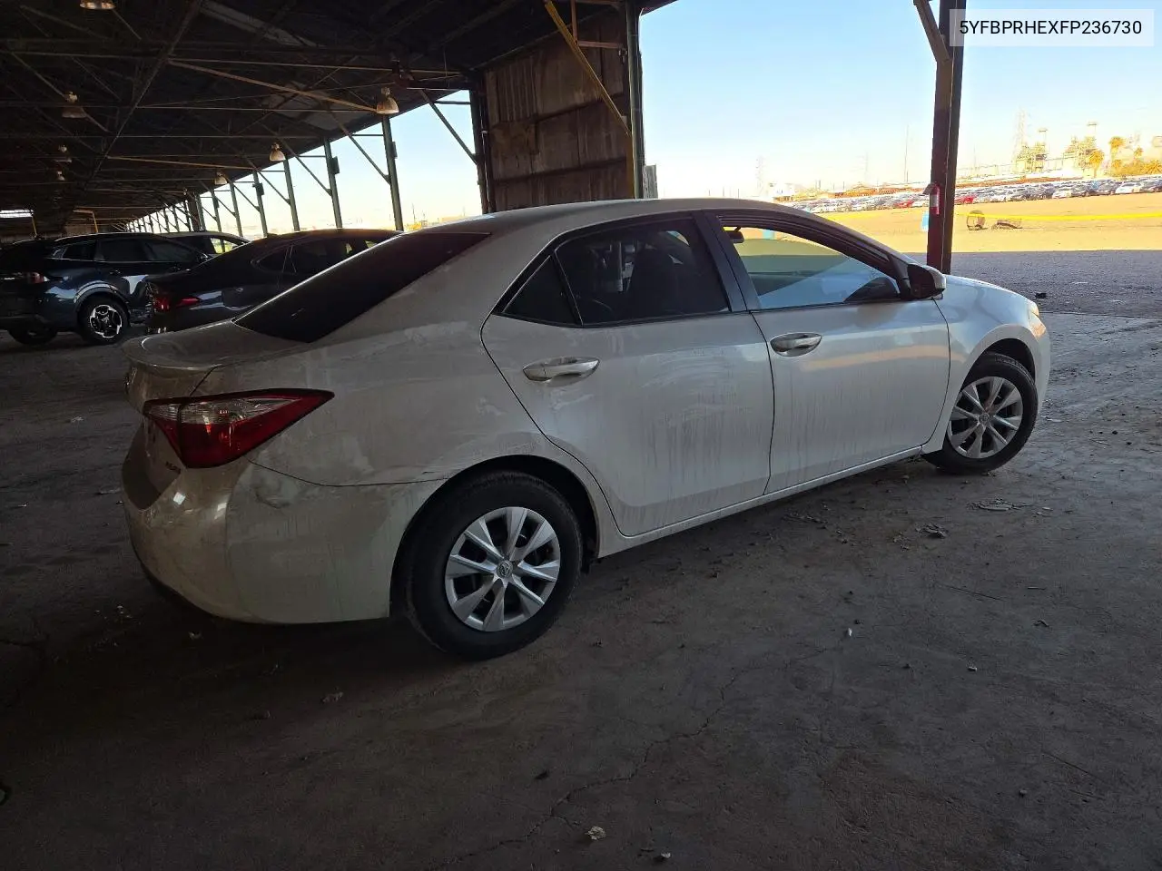 2015 TOYOTA COROLLA VIN 5YFBPRHEXFP236730 — фото 3