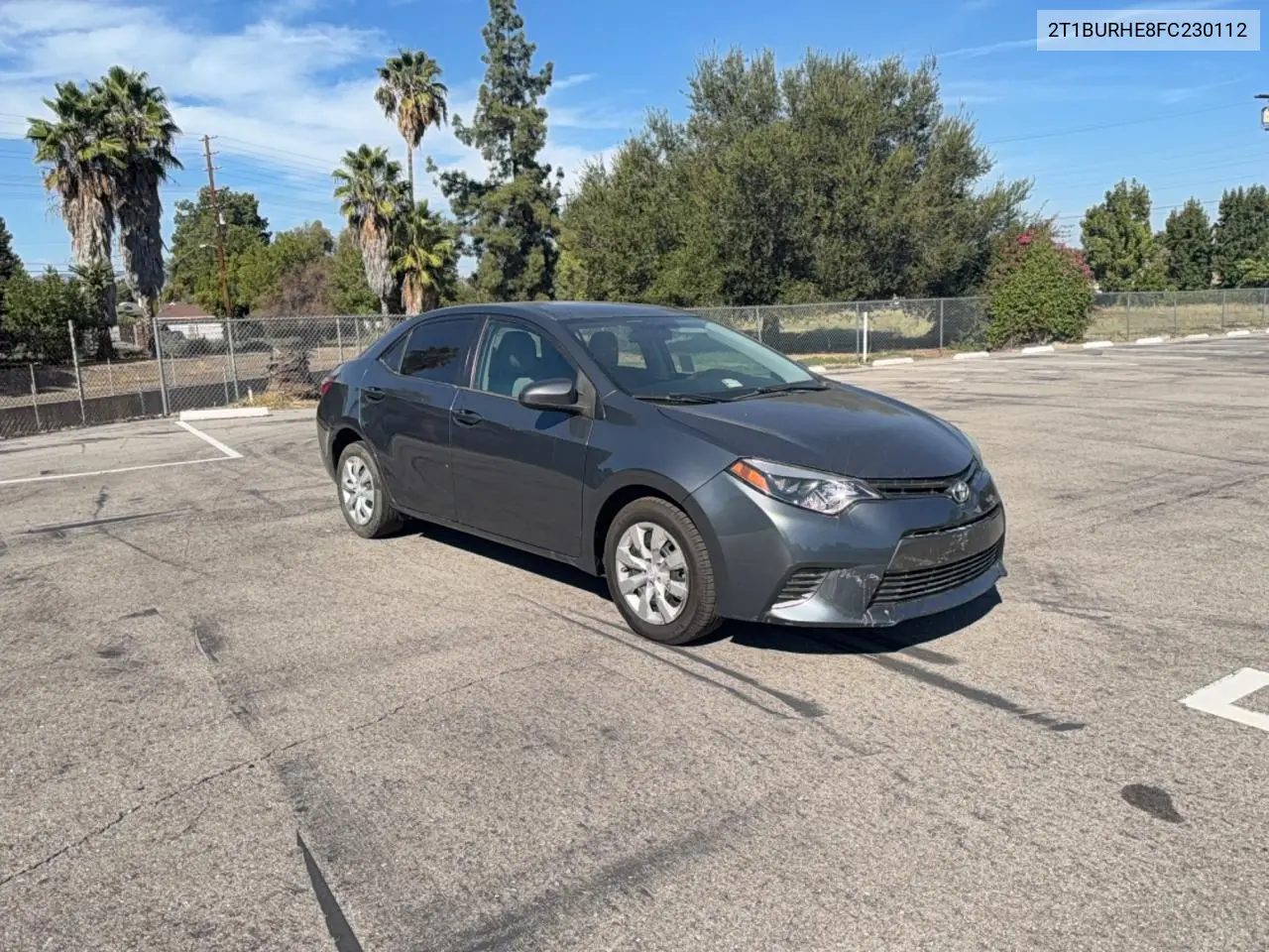 TOYOTA COROLLA 2015, VIN 2T1BURHE8FC230112