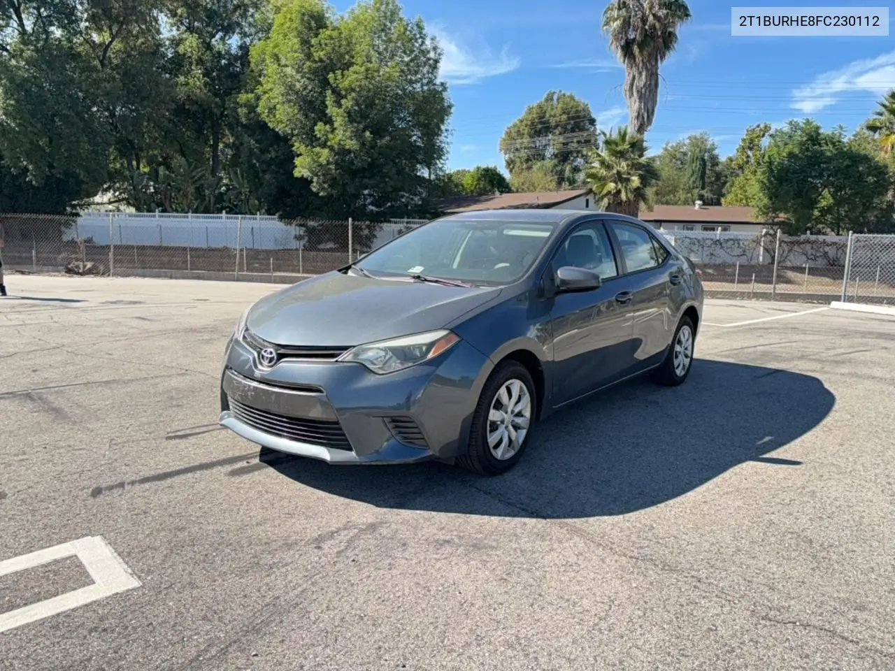 2015 TOYOTA COROLLA VIN 2T1BURHE8FC230112 — фото 2