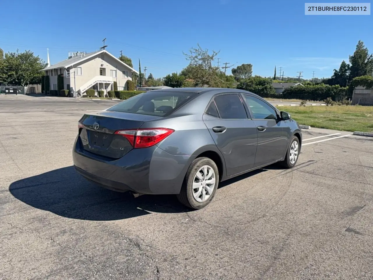 2015 TOYOTA COROLLA VIN 2T1BURHE8FC230112 — фото 4