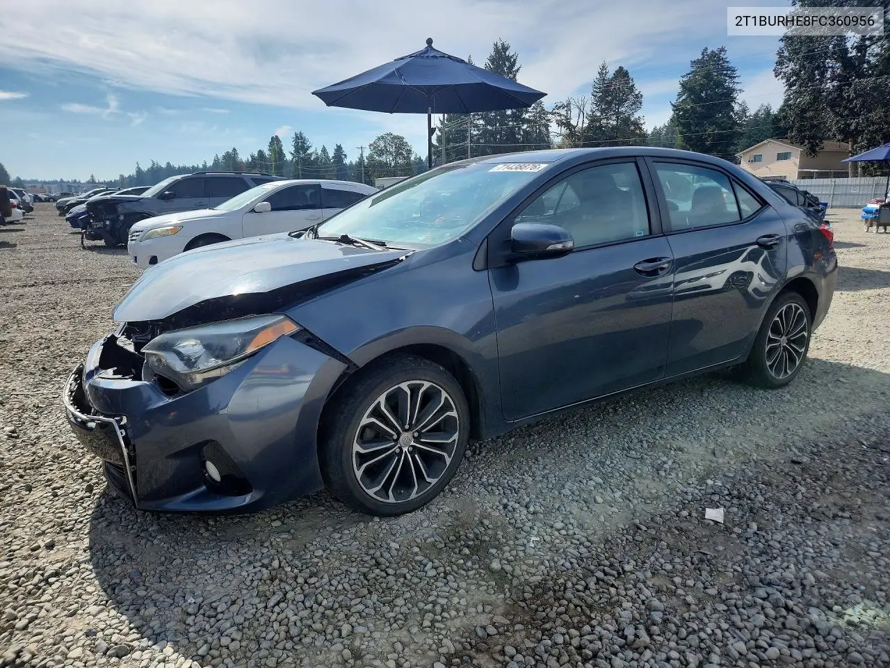 TOYOTA COROLLA 2015, VIN 2T1BURHE8FC360956