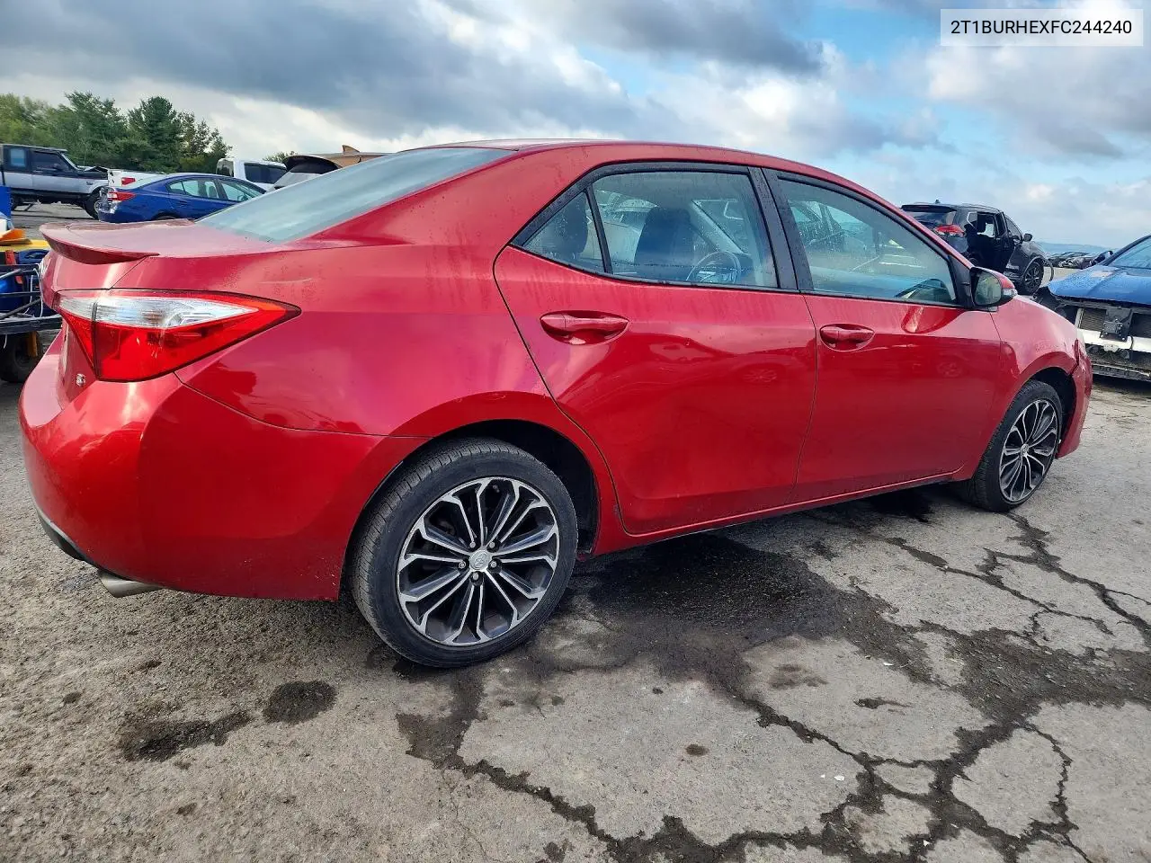 2015 TOYOTA COROLLA VIN 2T1BURHEXFC244240 — фото 3