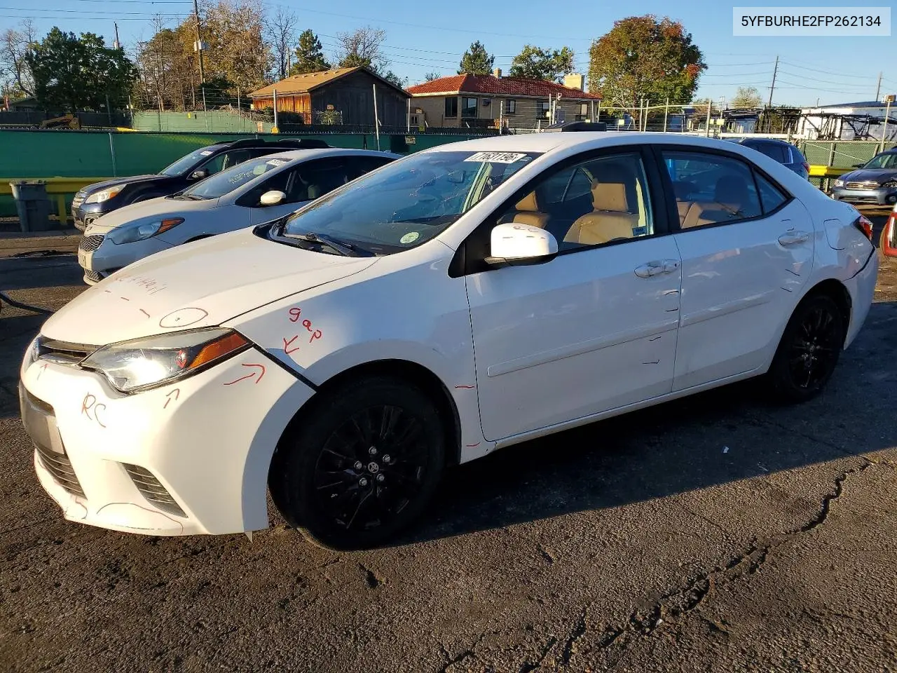 TOYOTA COROLLA 2015, VIN 5YFBURHE2FP262134