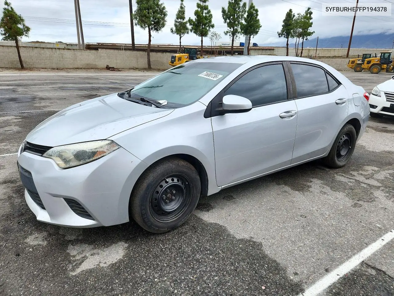 TOYOTA COROLLA 2015, VIN 5YFBURHE7FP194378