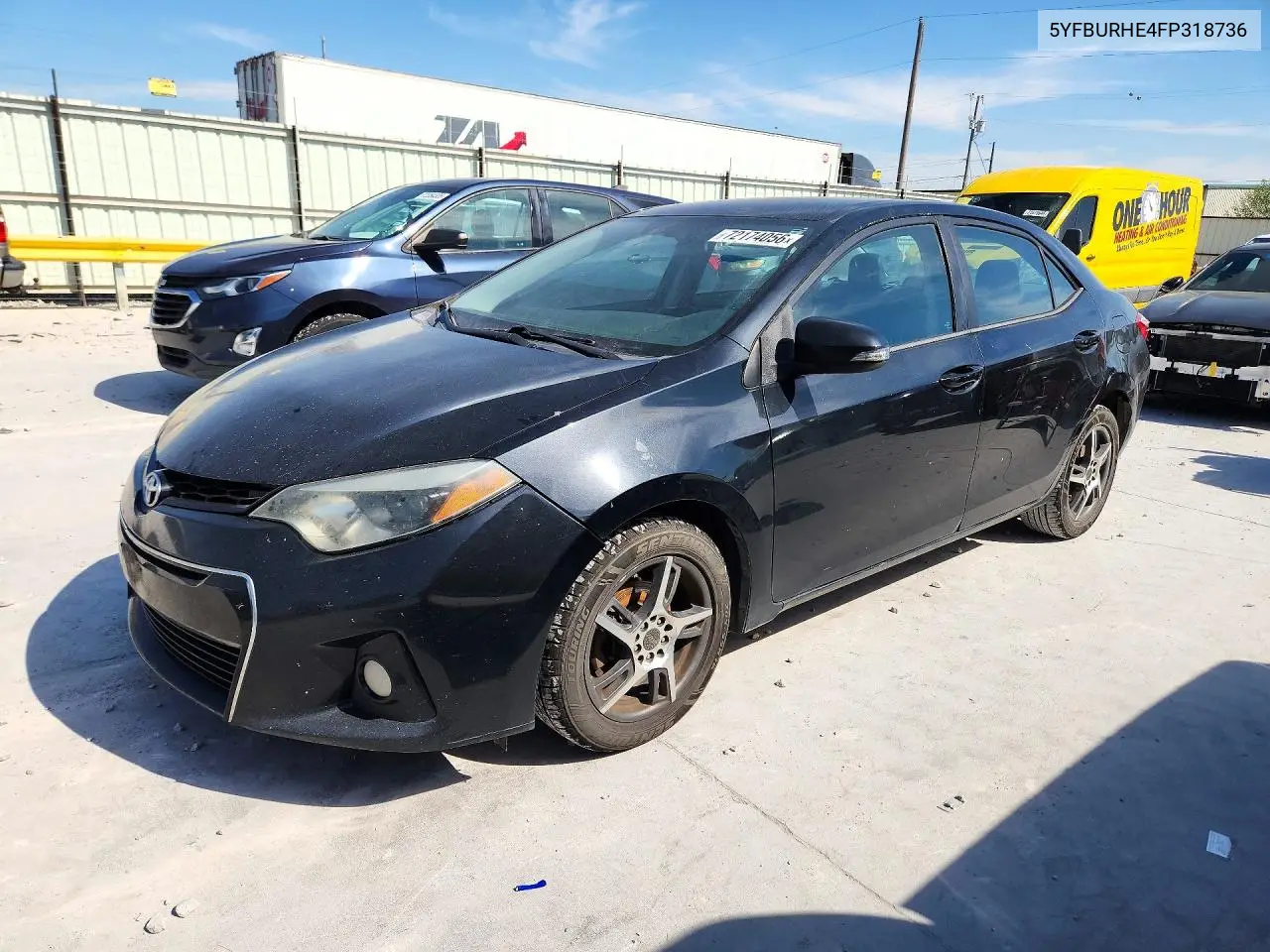 TOYOTA COROLLA 2015, VIN 5YFBURHE4FP318736