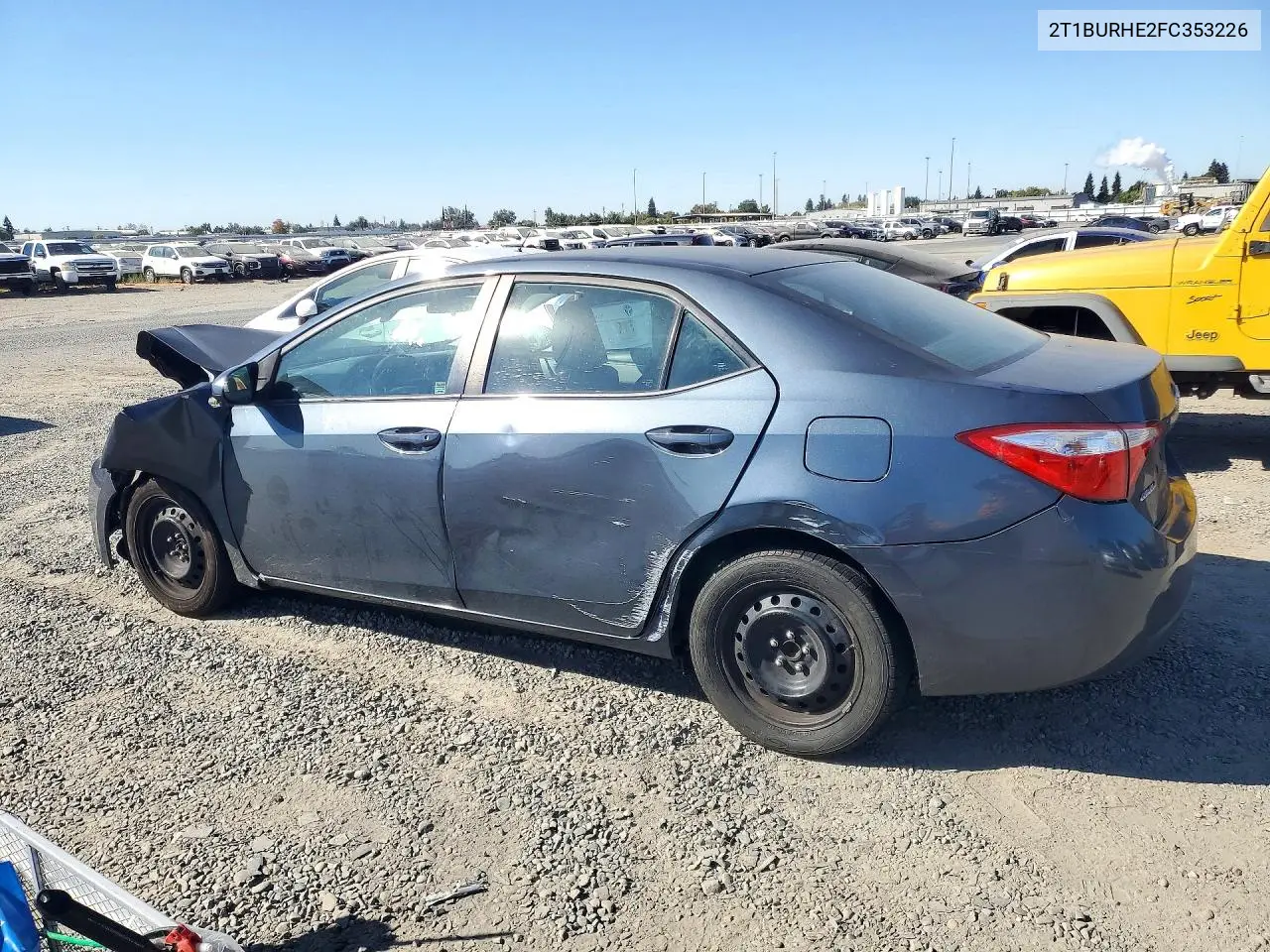 2015 TOYOTA COROLLA VIN 2T1BURHE2FC353226 — фото 2