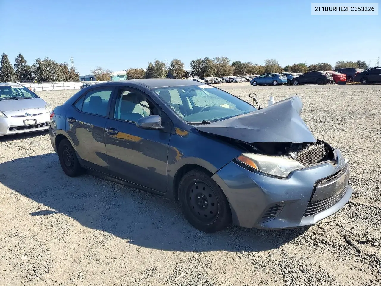 2015 TOYOTA COROLLA VIN 2T1BURHE2FC353226 — фото 4