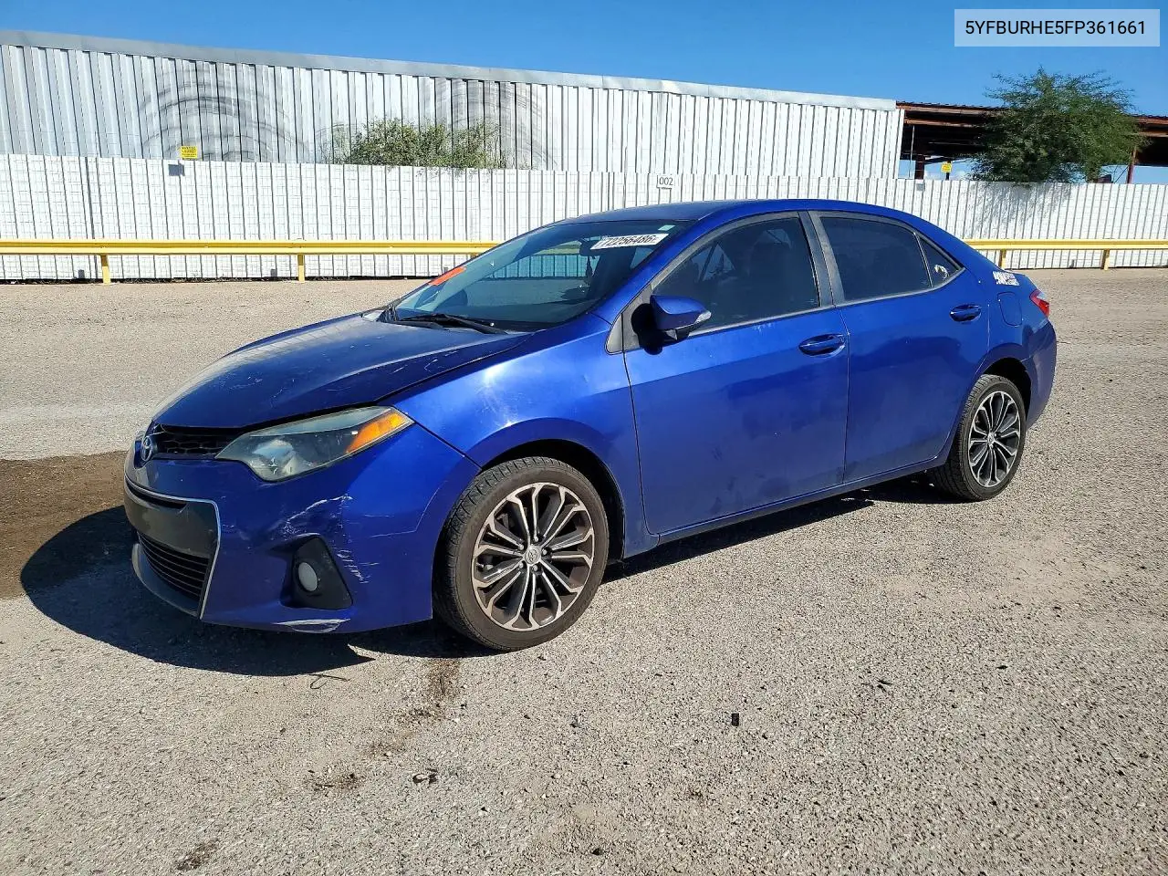 TOYOTA COROLLA 2015, VIN 5YFBURHE5FP361661