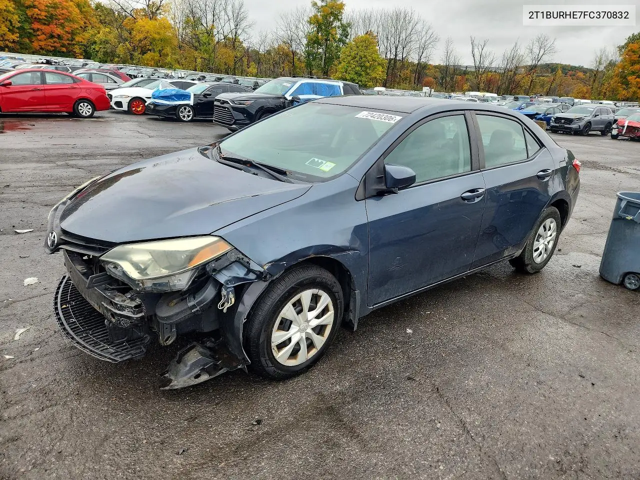 TOYOTA COROLLA 2015, VIN 2T1BURHE7FC370832
