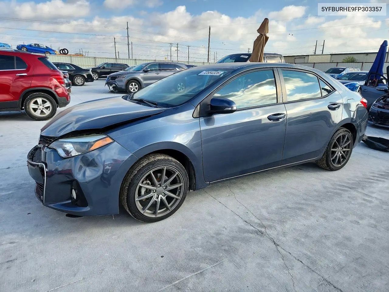 TOYOTA COROLLA 2015, VIN 5YFBURHE9FP303357