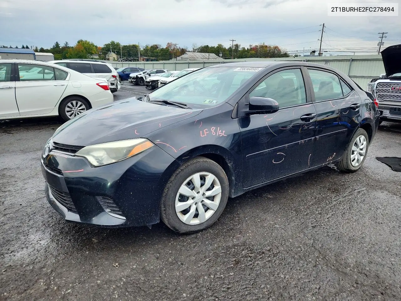 TOYOTA COROLLA 2015, VIN 2T1BURHE2FC278494
