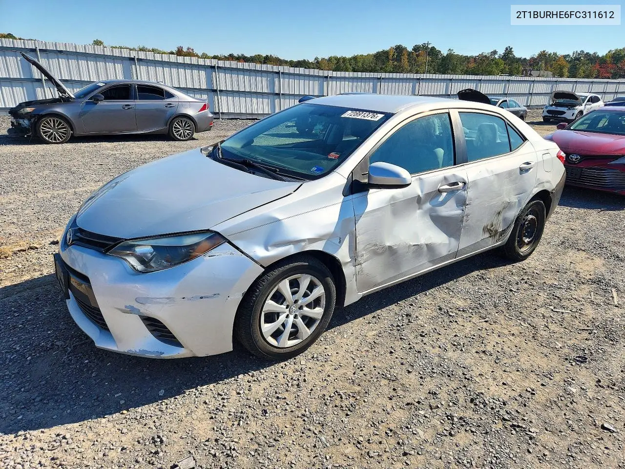TOYOTA COROLLA 2015, VIN 2T1BURHE6FC311612