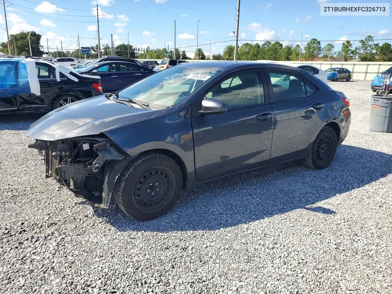 TOYOTA COROLLA 2015, VIN 2T1BURHEXFC326713