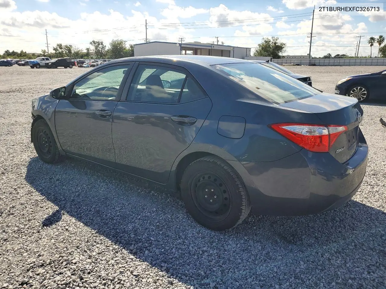 2015 TOYOTA COROLLA VIN 2T1BURHEXFC326713 — фото 2