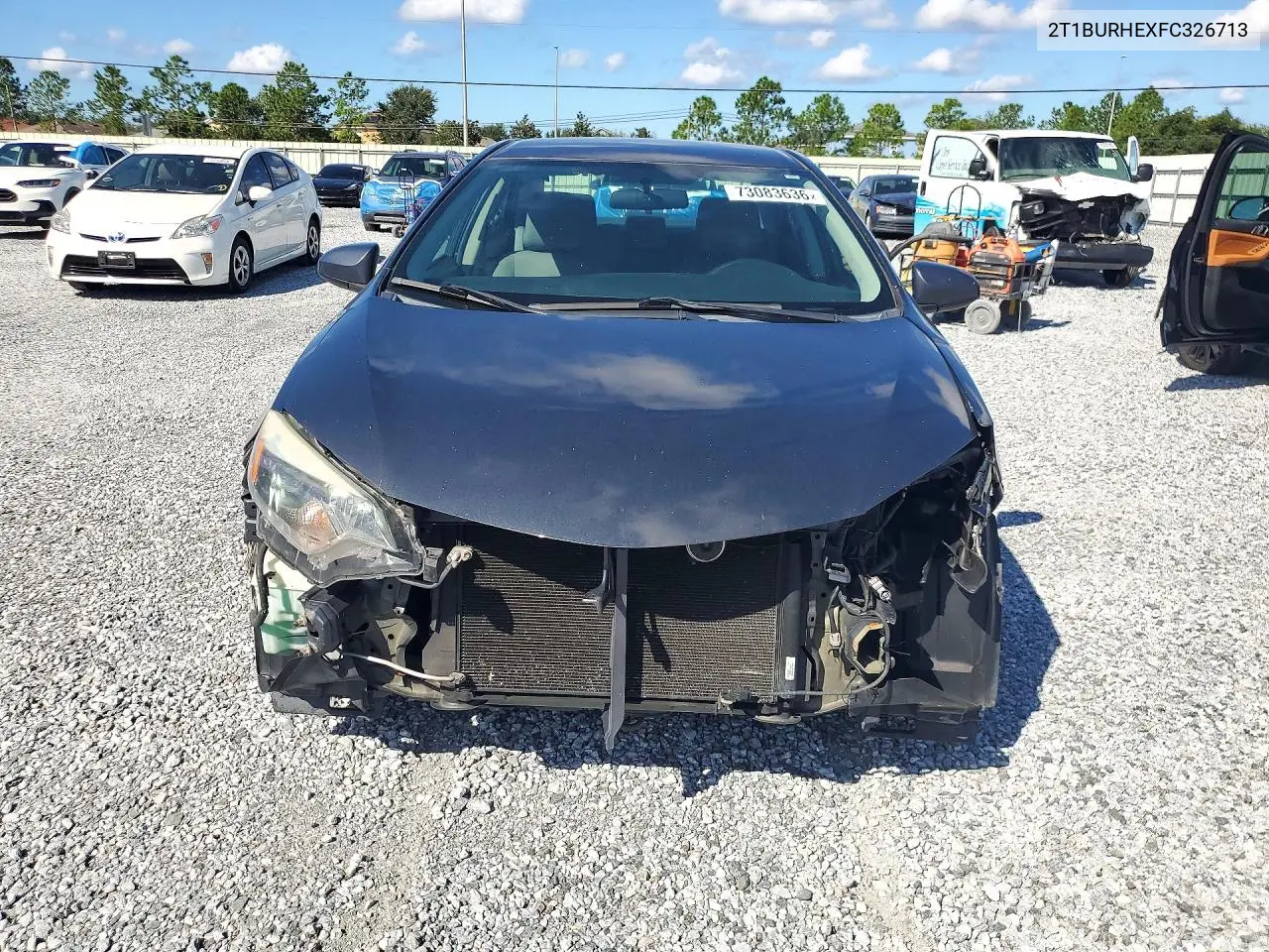 2015 TOYOTA COROLLA VIN 2T1BURHEXFC326713 — фото 5