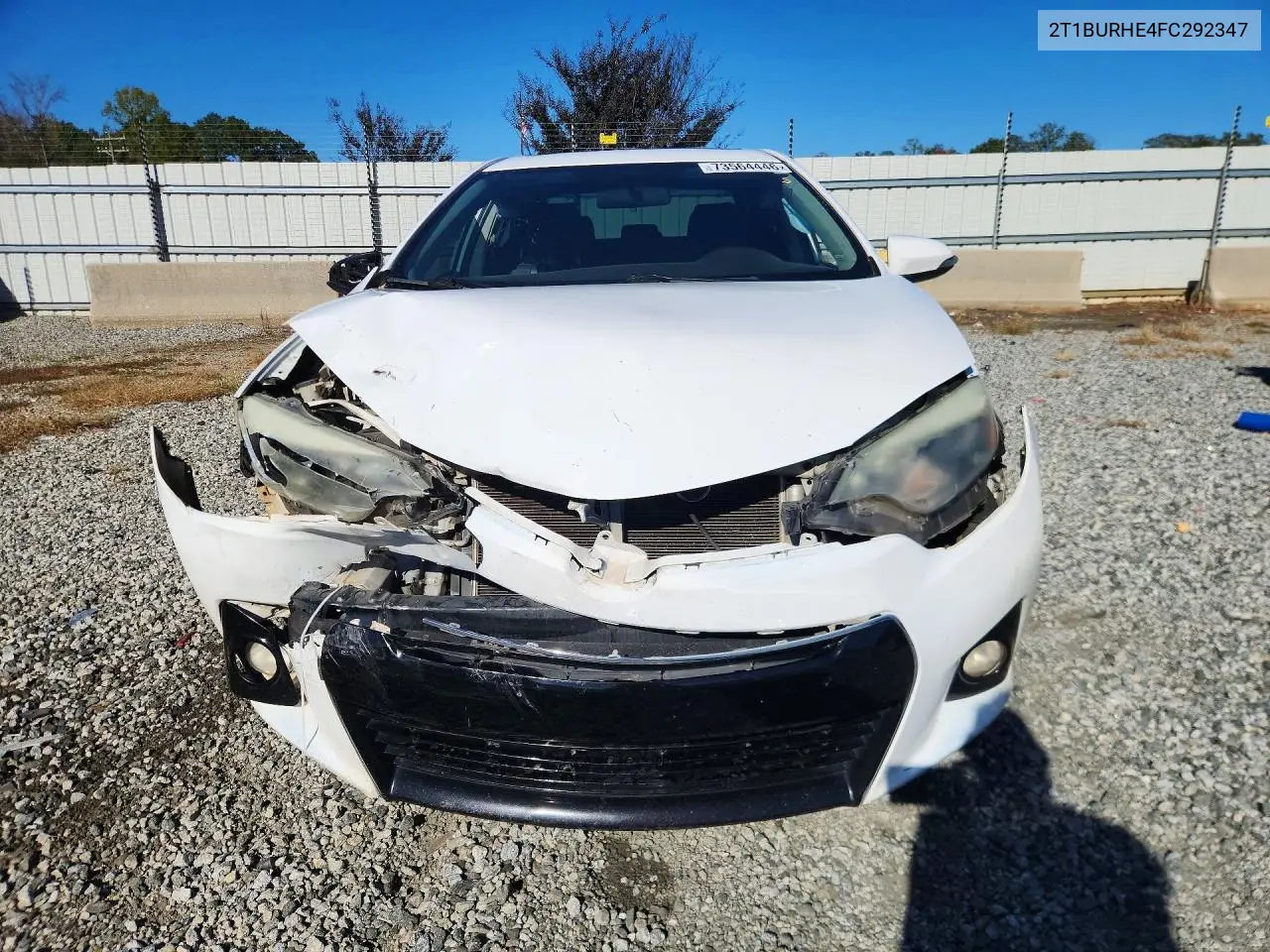2015 TOYOTA COROLLA VIN 2T1BURHE4FC292347 — фото 5