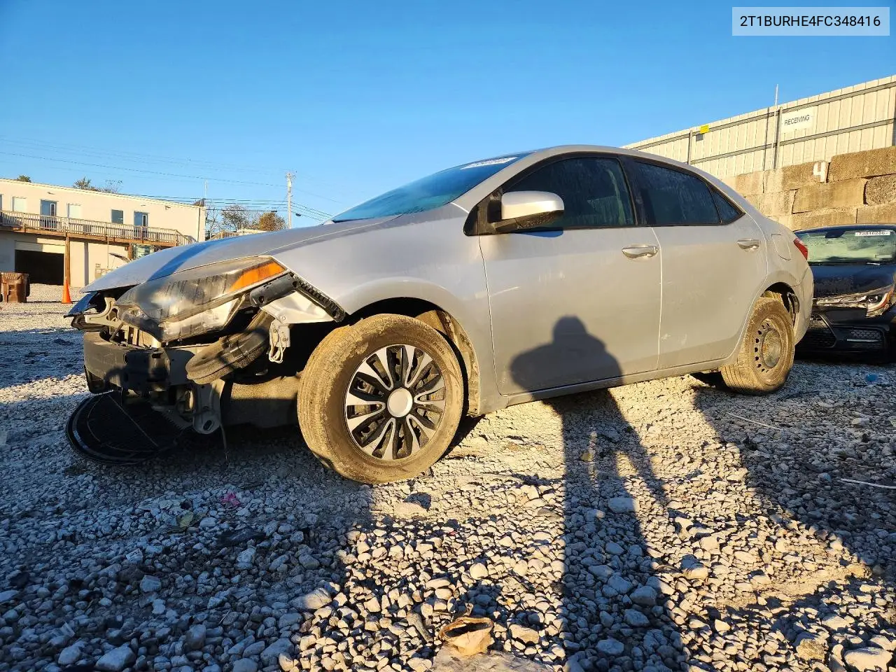 TOYOTA COROLLA 2015, VIN 2T1BURHE4FC348416