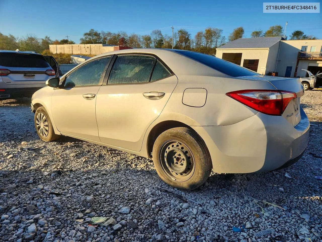 2015 TOYOTA COROLLA VIN 2T1BURHE4FC348416 — фото 2