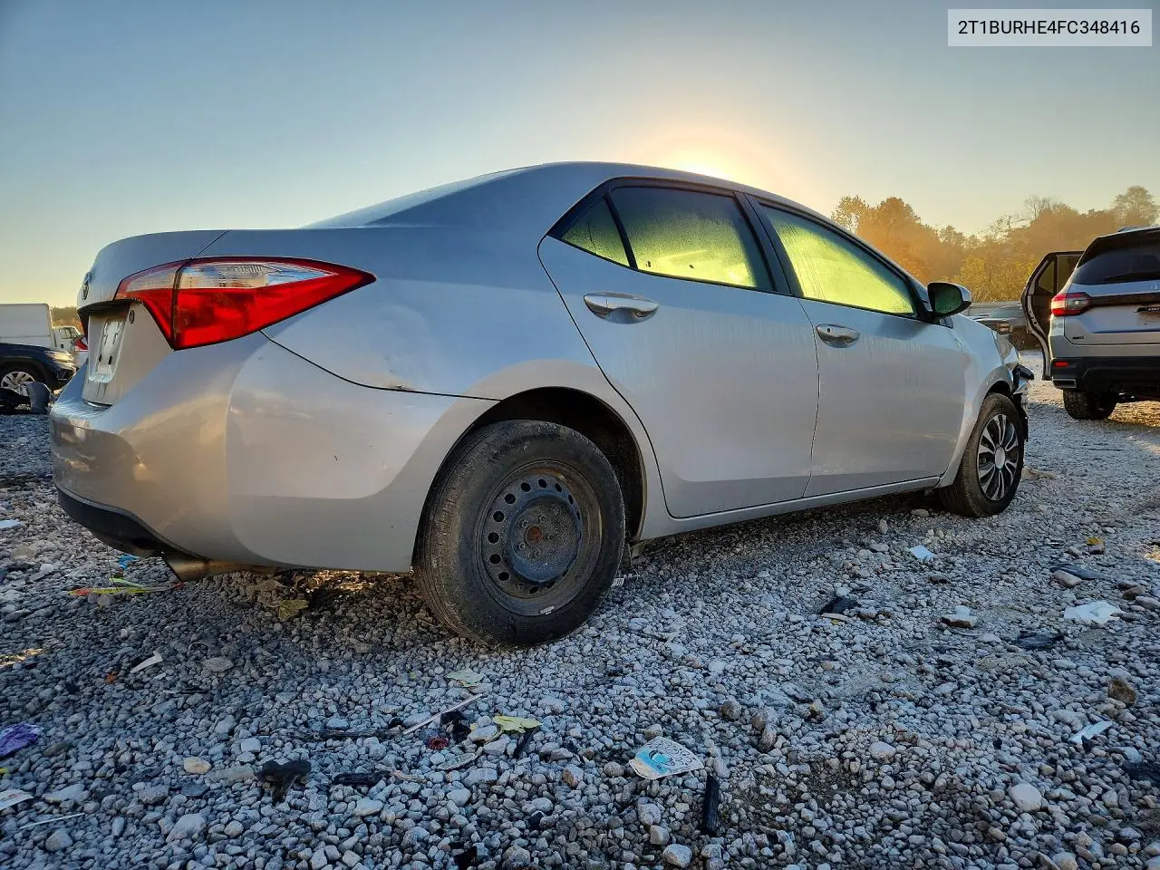 2015 TOYOTA COROLLA VIN 2T1BURHE4FC348416 — фото 3