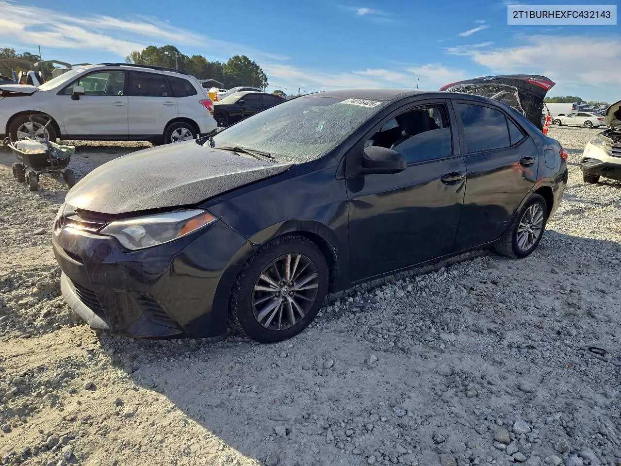 TOYOTA COROLLA 2015, VIN 2T1BURHEXFC432143