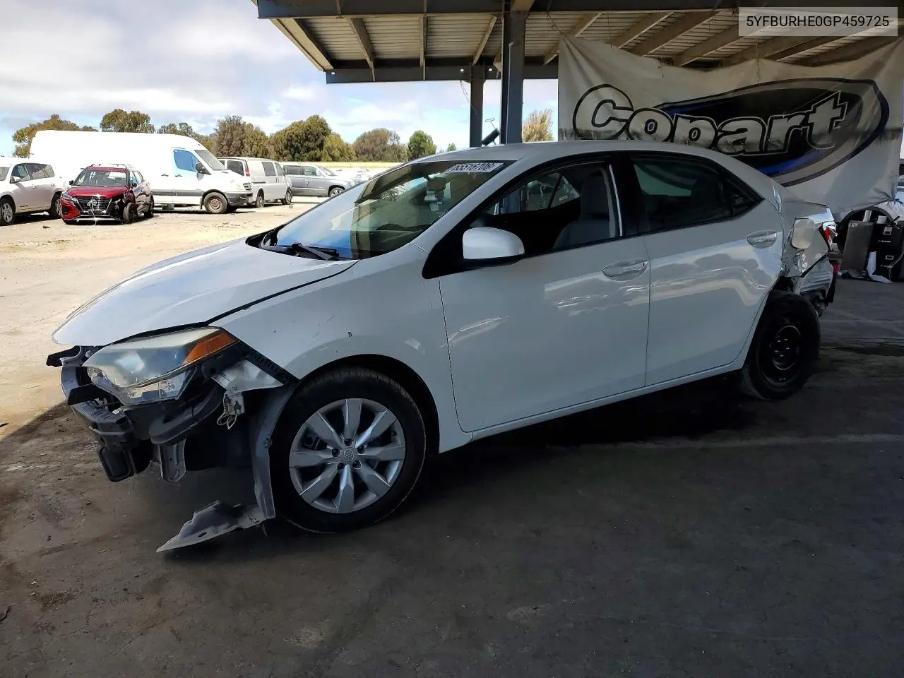 TOYOTA COROLLA 2016, VIN 5YFBURHE0GP459725