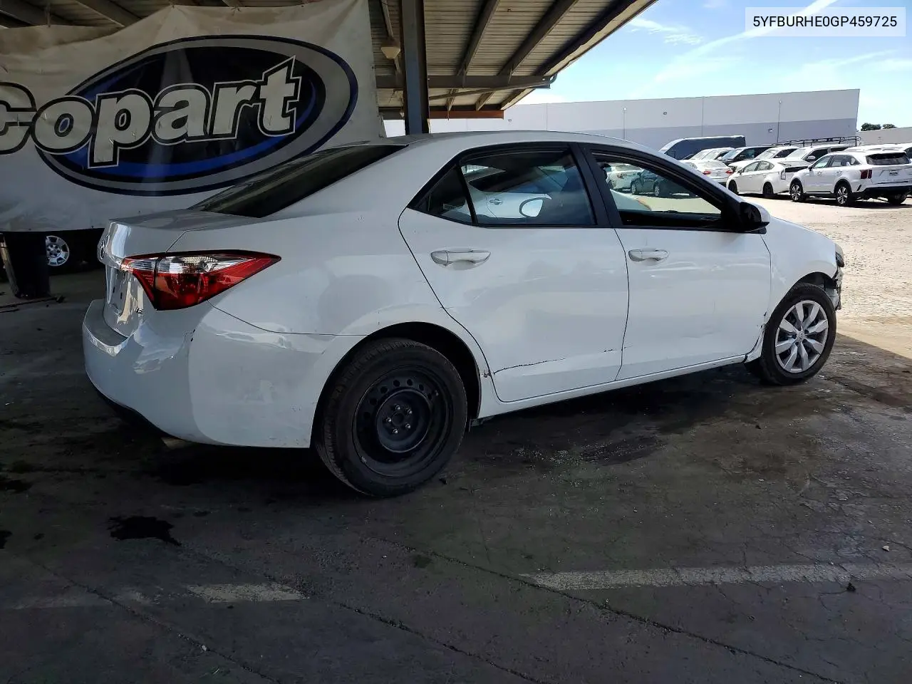 2016 TOYOTA COROLLA VIN 5YFBURHE0GP459725 — фото 3